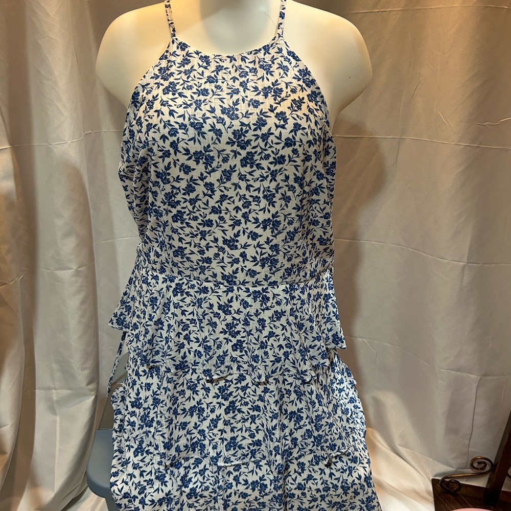 NWT Blue Floral Mini Dress